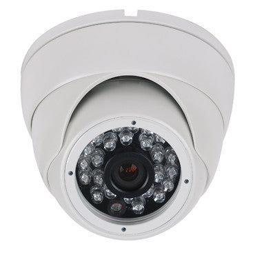 HD 3MP TVI DAY NIGHT WEATHERPROOF IR FIXED LENS DOME CAMERA WHITE