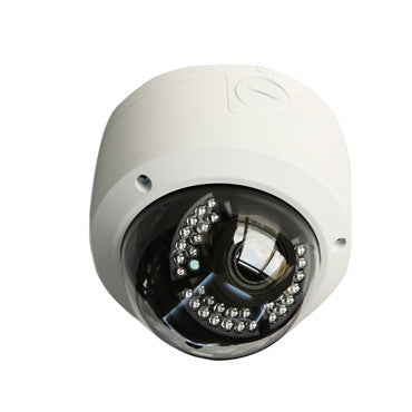 HD 3MP TVI DAY NIGHT WEATHERPROOF MOTORIZED IR VARI FOCAL LENS VANDAL PROOF DOME CAMERA-HIGH BASE WHITE