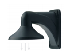 BLACK WALL MOUNT BRACKET FOR ISI-DVRT-3MPB
