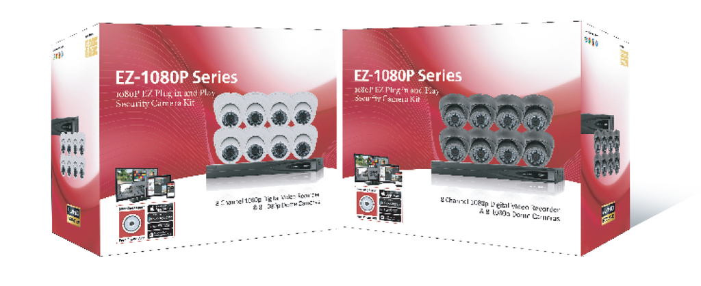 2 MP 8 DOME CAMERA PACKAGE (WHITE)