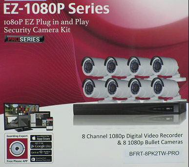 2 MP 8 BULLET CAMERA PACKAGE (WHITE)