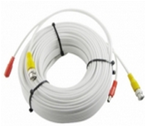 50 FT. PREMADE RG59 & POWER CABLE COMBO WHITE COLOR CCTV CABLE